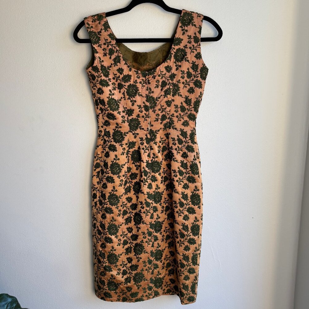 Stunning 60s Brocade Wiggle Dress & Matching Jacket - Picture 4 of 16